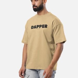 Basic cream over sized t-shirt